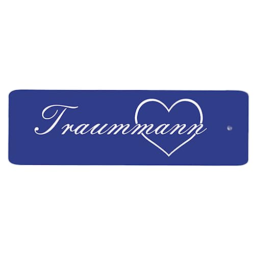 BigTrend24 Schlüsselanhänger mit Gravur - Traummann - Herz mit Spruch - Kunststoff in 10 verschiedenen Farben - 80x25mm