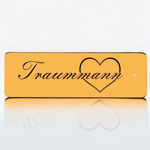BigTrend24 Schlüsselanhänger mit Gravur - Traummann - Herz mit Spruch - Kunststoff in 10 verschiedenen Farben - 80x25mm