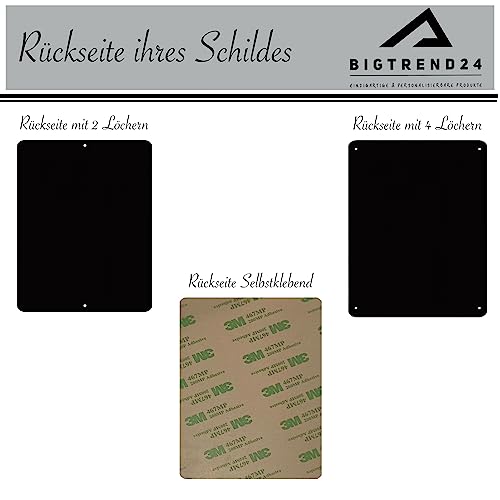 Parkplatzschild - Pfeil Links Rechts - Hinweis Schild aus Kunststoff für Ihren Parkplatz in verschiedenen Größen und Bohrungen