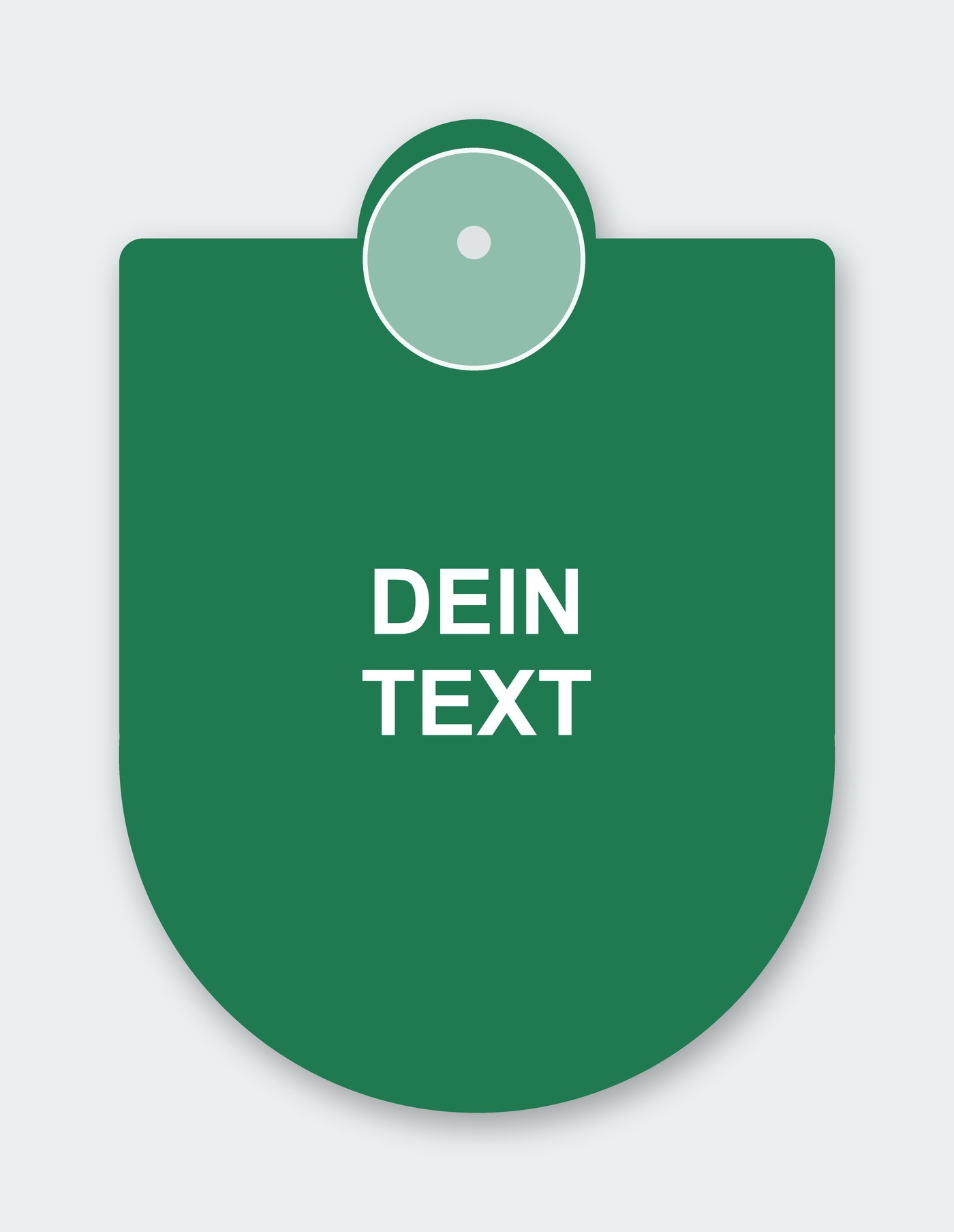 Wunschtext-Saugnapfschild 90 × 125 mm