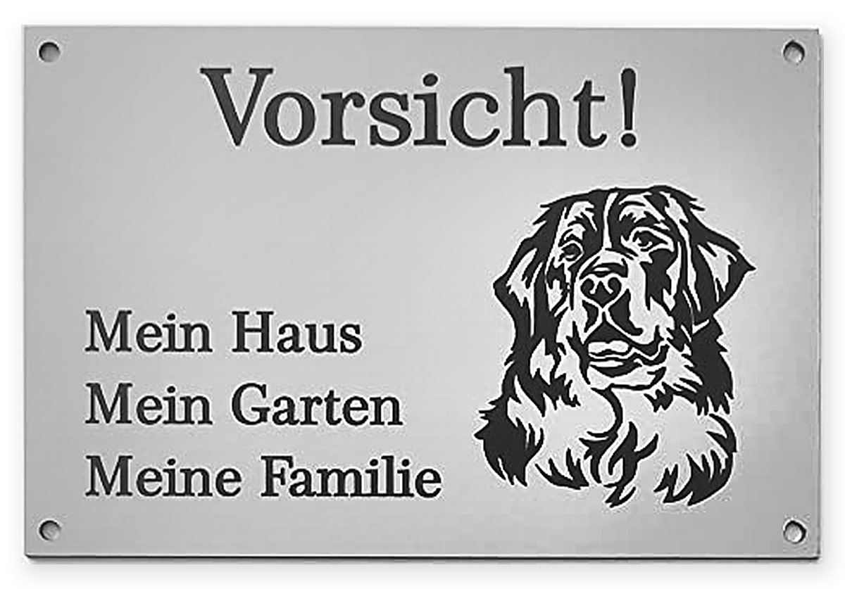 Warnschild Vorsicht Hunderasse