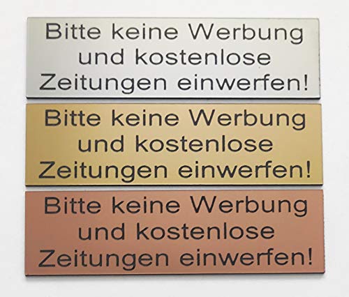 Briefkastenschild Keine Werbung