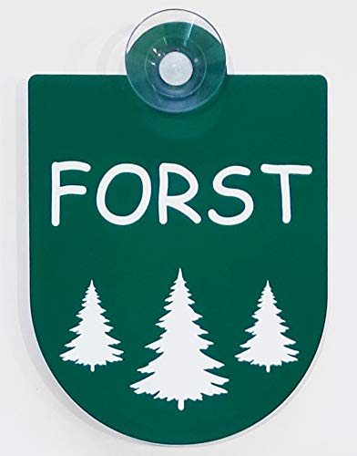 Hinweis Schild Saugnapfschild Forst Jagd Angler Jäger Gravur Grün Kunststoff 90x125mm