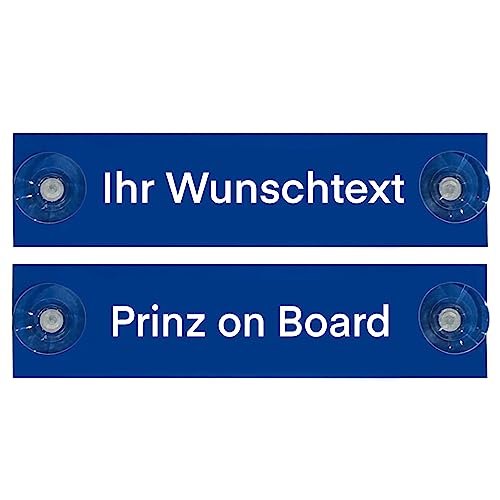 Hinweis Schild Saugnapfschild Wunschtext, THW, Wasserwacht Blau 200x50 mm…