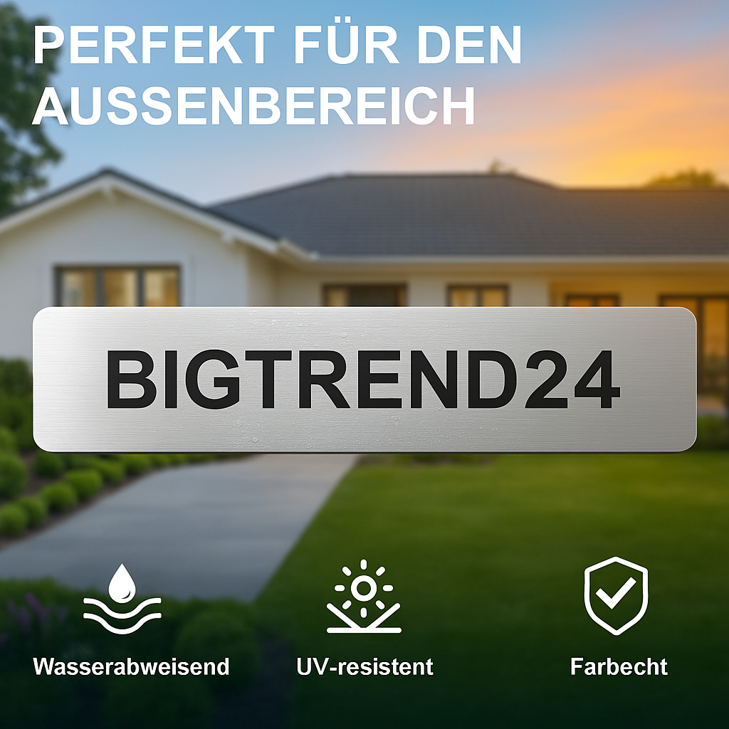 Klingelschild mit Strich und 2 Herzen und bis zu 4 Namen - selbstklebend -  MADE IN GERMANY