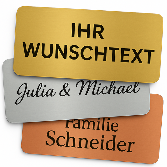 Klingelschild Türschild Abgerundet Briefkastenschild Namensschild Gravur Klebend