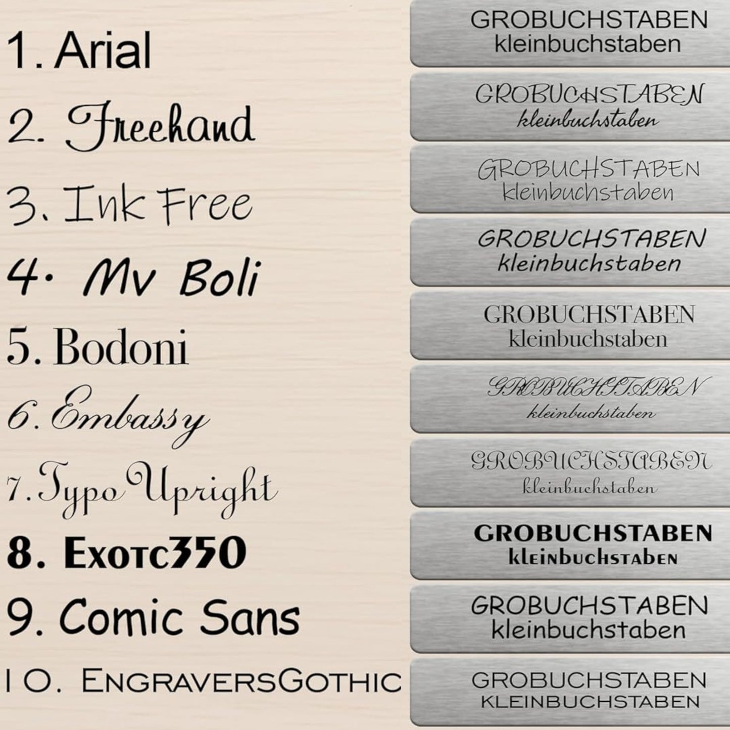 Klingelschild mit Strich und 2 Herzen und bis zu 4 Namen - selbstklebend -  MADE IN GERMANY