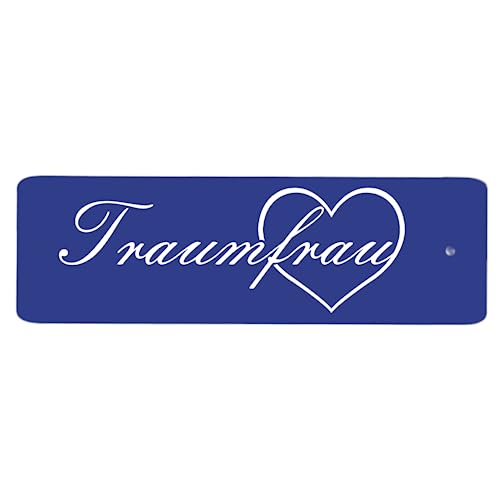 BigTrend24 Schlüsselanhänger mit Gravur - Traumfrau - Herz mit Spruch - Kunststoff in 10 verschiedenen Farben - 80x25mm