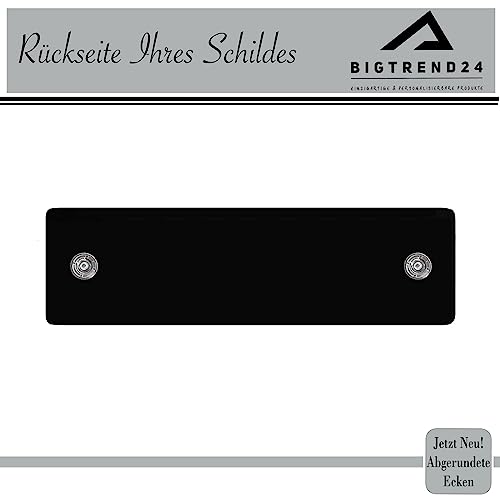 Hinweis Schild Saugnapfschild Wunschtext Gravur Kupfer Kunststoff 200x50mm (IHR WUNSCHTEXT)