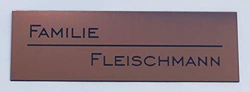 Klingelschild Türschild Briefkastenschild Namensschild Strich Mitte Individuelle Gravur Klebend 9 Farben