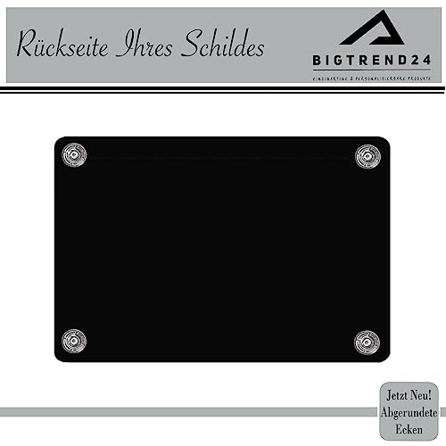 Hinweis Schild Saugnapfschild Wunschtext Gravur Kupfer Kunststoff 200x150mm (IHR WUNSCHTEXT)