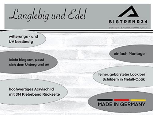 Klingelschild Türschild Blumen Motiv Briefkastenschild Namensschild Gravur Selbstklebend Wetterfest