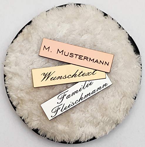 1 Stk Klingelschild Selbstklebend - individuelle Gravur Türschild Briefkastenschild Namensschild