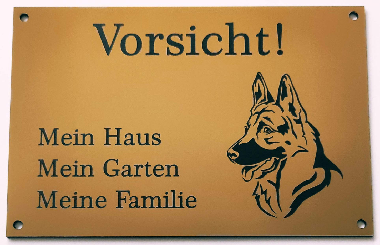 BigTrend24 Warnschild Vorsicht Sennenhund Schild Hundeschild Haus Garten Familie Rot